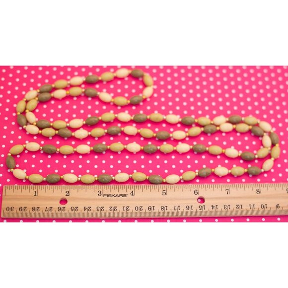 Vintage Peanut Brown Beaded Necklace 46 inch - P2 - Picture 3 of 3